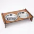 Wooden Dog Food and Water Bowl