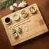 Wooden Service Plate with 4 pcs Mini Bowls as Special for Chiefs