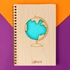 Personalised Traveller's Wooden Notebook with World Design